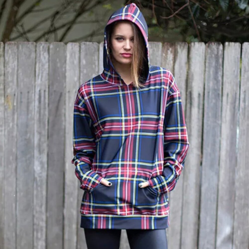 Black Milk Tartan Old School Hoodie size XS